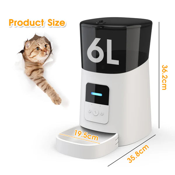 Advwin - 6L Automatic Pet Feeder Timing Feeder Wifi Control + Camera - petservo