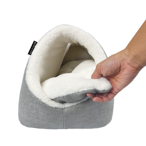 Baxter Bone - Taupe Long Cat Dome with Removable Cushion - Petservo