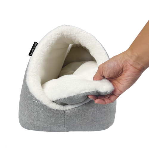 Baxter Bone - Taupe Long Cat Dome with Removable Cushion - Petservo