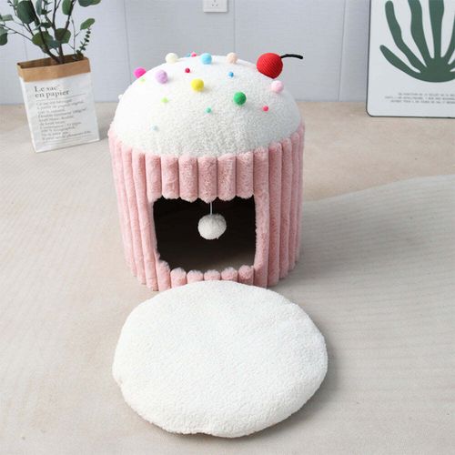 Catio - Cupcake Pet/cat Sleeping House Cave Bed - Pink