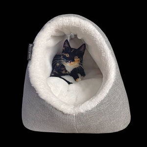 Baxter Bone - Taupe Long Cat Dome with Removable Cushion - Petservo