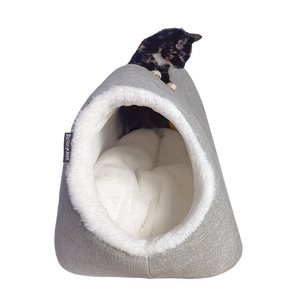 Baxter Bone - Taupe Long Cat Dome with Removable Cushion - Petservo