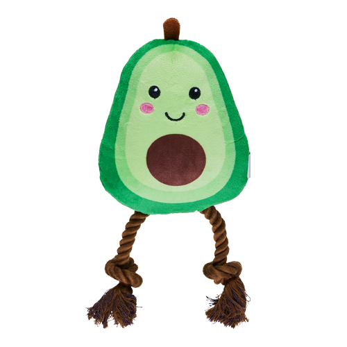 Happy Tails - Plush Avocado With Rope - petservo