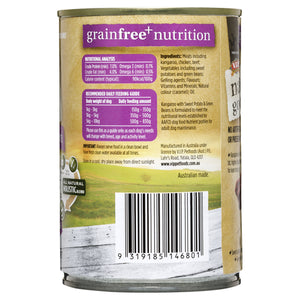 Natures Goodness - 400g Kangaroo With Sweet Potato And Green Beans Grain Free Adult Dog Wet Food - 12 Pack - petservo