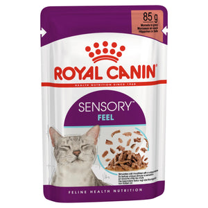 Royal Canin - Sensory Feel Gravy Adult Wet Cat Food Pouches 85g x 12 - Petservo