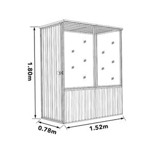 The Organic Garden Co - 1.52 x 0.78 x 1.8m Pale Eucalypt Chicken Coop - Petservo