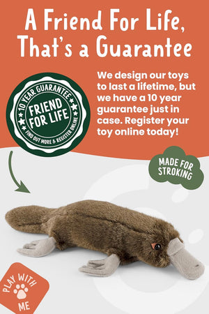 Living Nature - Duck Billed Platypus Stuffed Animal | Plush - Soft Toy - Petservo