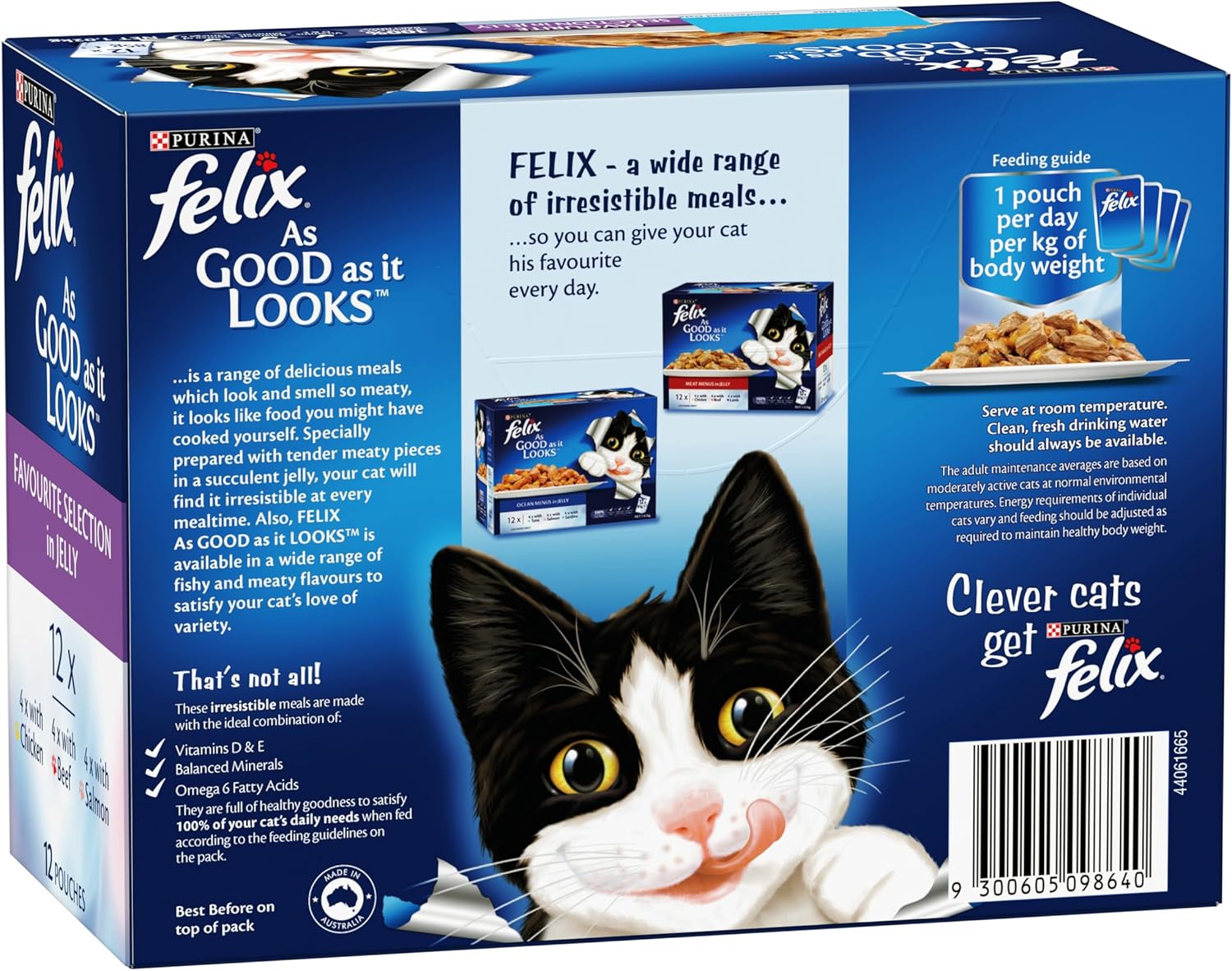 FELIX - As Good As It Looks Adult Wet Cat Food Favourites Selection 60x85g - Petservo