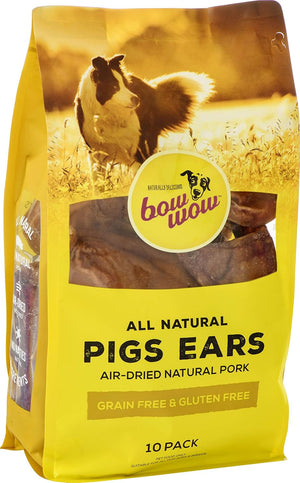 Bow Wow - Pigs Ears Dog Treats, 10 Pack - Petservo