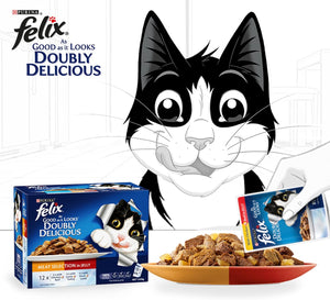 FELIX - As Good As It Looks Adult Wet Cat Food Meat Selection 60x85g - Petservo