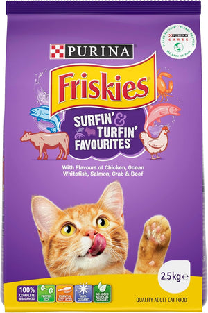 FRISKIES - Adult Dry Cat Food Surfin' & Turfin' Favourites 2.5kg - Petservo