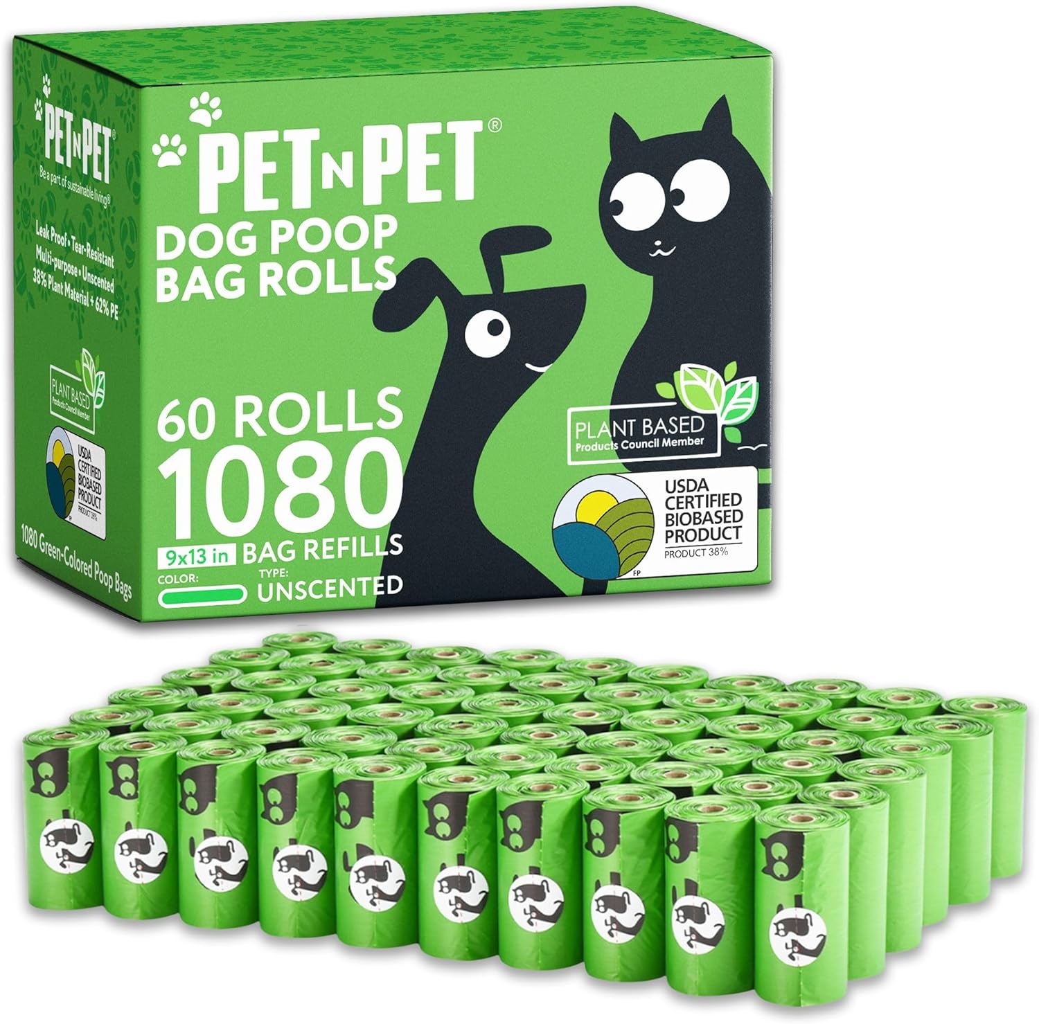 PET N PET -  Dog Poop Bags 1080 Counts