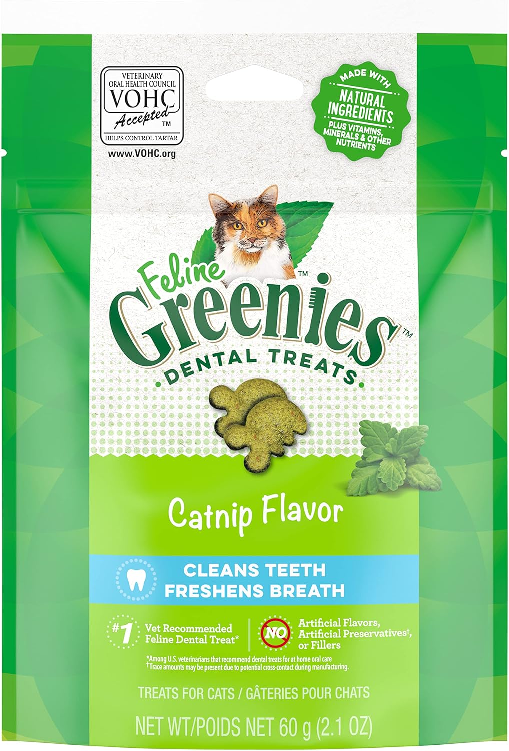 GREENIES - Feline Dental Cat Treats Catnip Flavour 60g - Petservo