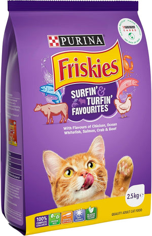 FRISKIES - Adult Dry Cat Food Surfin' & Turfin' Favourites 2.5kg - Petservo