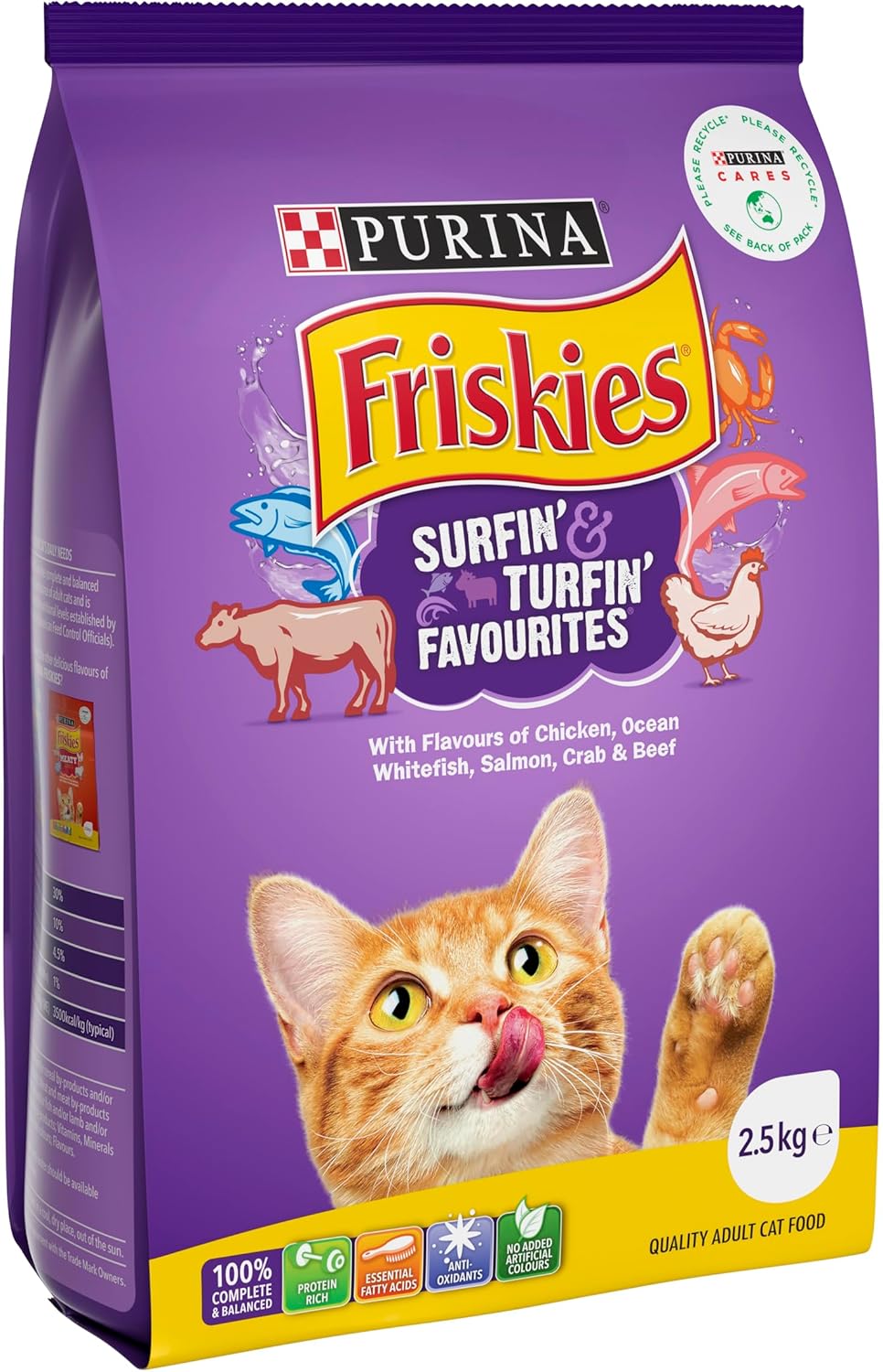 FRISKIES - Adult Dry Cat Food Surfin' & Turfin' Favourites 2.5kg - Petservo