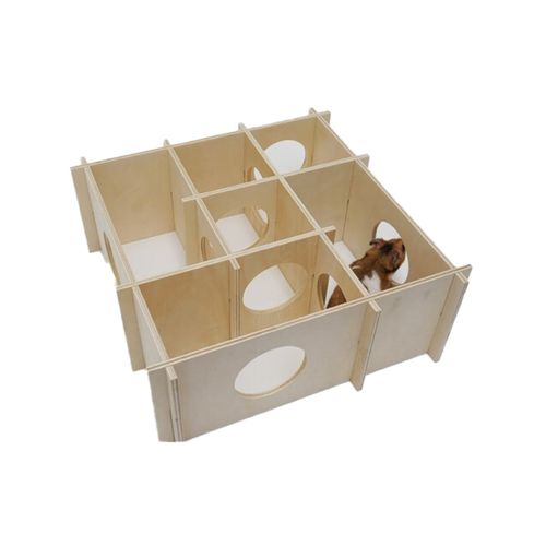 Rosewood - 30x12cm Wooden Gnaw Safe Hamster Mice/Gerbils Small Pet Fun Maze Cream