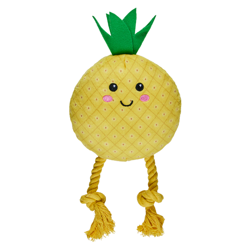 Happy Tails - Plush Pineapple With Rope - petservo