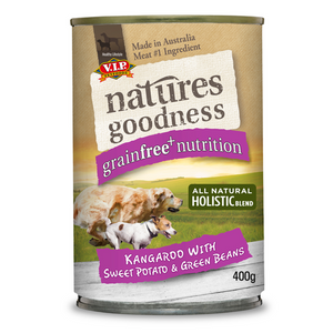 Natures Goodness - 400g Kangaroo With Sweet Potato And Green Beans Grain Free Adult Dog Wet Food - 12 Pack - petservo