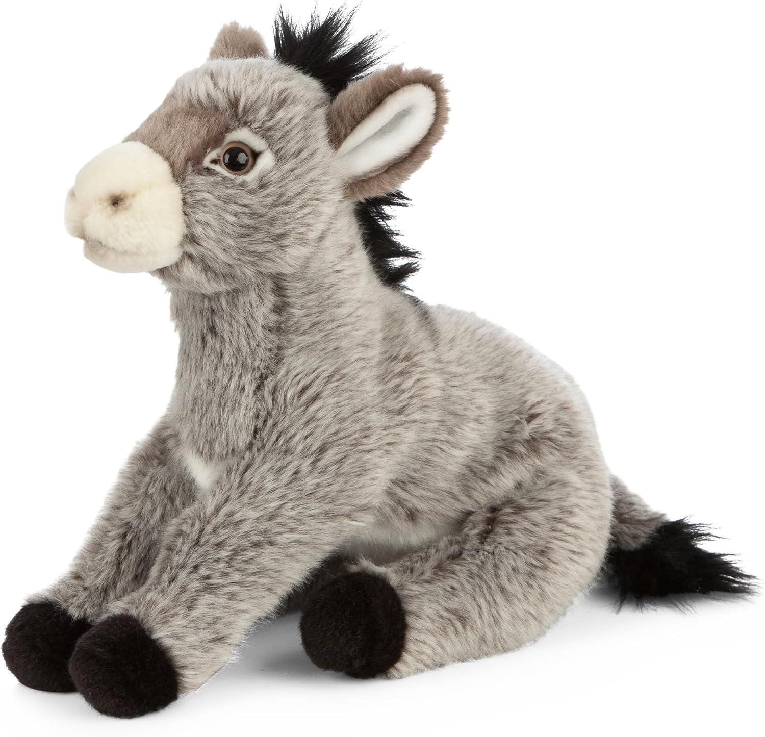 Living Nature - 22cm Plush Donkey - Realistic Soft Toy - Petservo