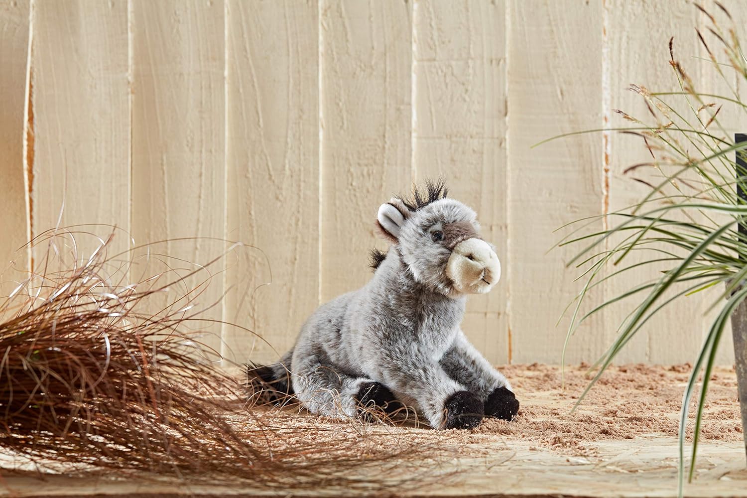 Living Nature - 22cm Plush Donkey - Realistic Soft Toy - Petservo