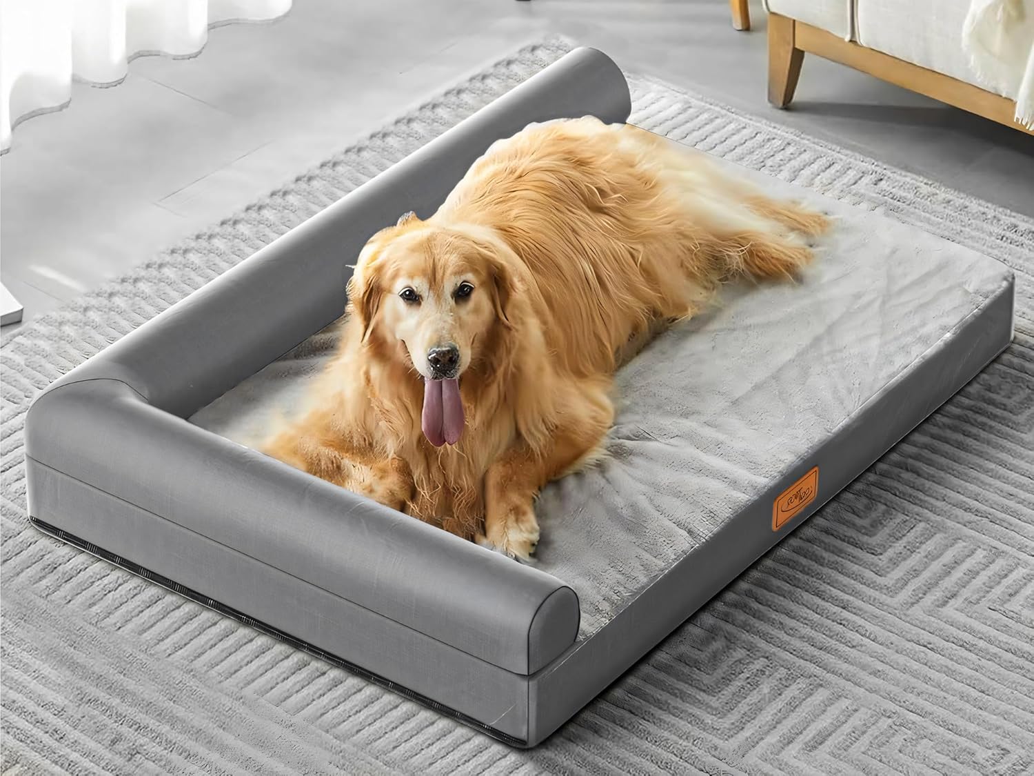 StormHero - Orthopedic Dog Bed - Large Memory Foam Pet Bed - Petservo