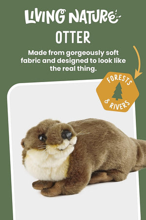 Living Nature - Plush Woodland Otter (32cm) | Realistic Soft Toy - Petservo