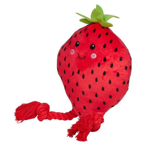 Happy Tails - Plush Strawberry With Rope - petservo