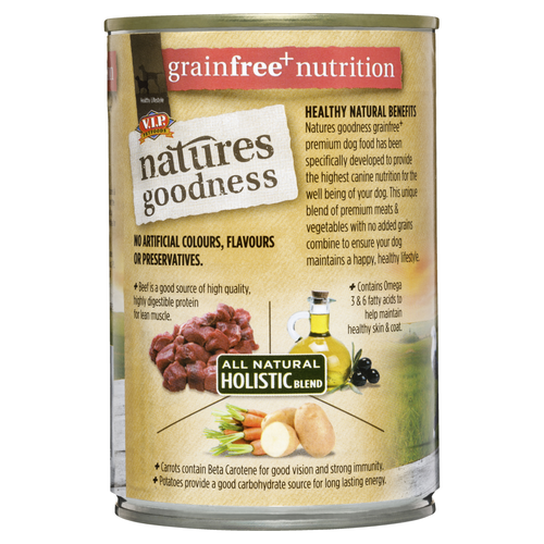 Natures Goodness - 400g Homestyle Beef Stew With Carrots And Potatoes Grain Free Adult Dog Wet Food - 12 Pack - petservo