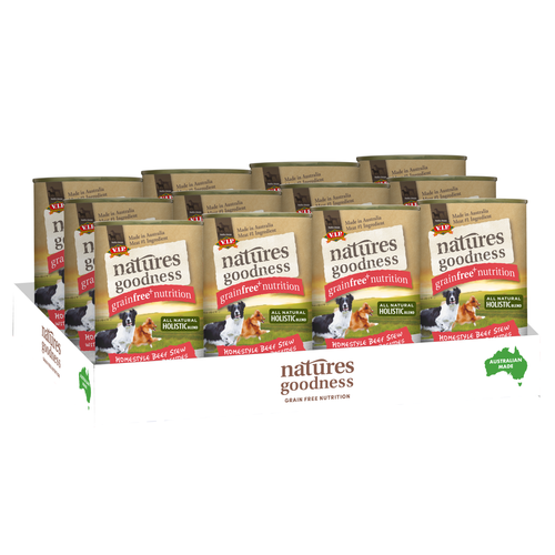 Natures Goodness - 400g Homestyle Beef Stew With Carrots And Potatoes Grain Free Adult Dog Wet Food - 12 Pack - petservo