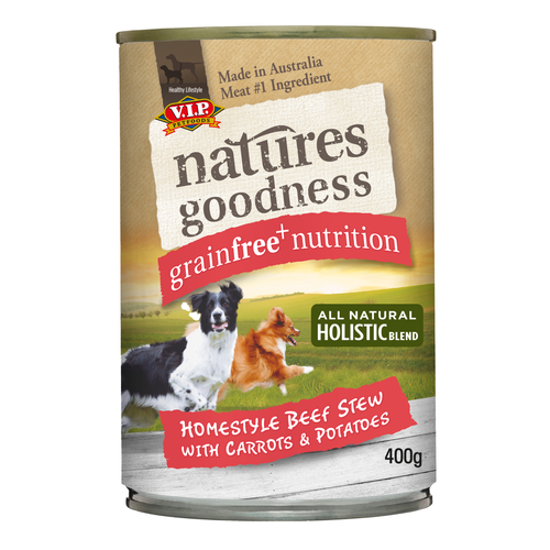 Natures Goodness - 400g Homestyle Beef Stew With Carrots And Potatoes Grain Free Adult Dog Wet Food - 12 Pack - petservo