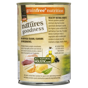 Natures Goodness - 400g Chicken With Duck And Garden Vegetables Grain Free Adult Dog Wet Food - 12 Pack