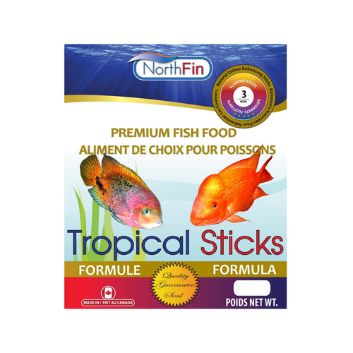 Northfin - Tropical Sticks Fish Food 3mm, - 1kg