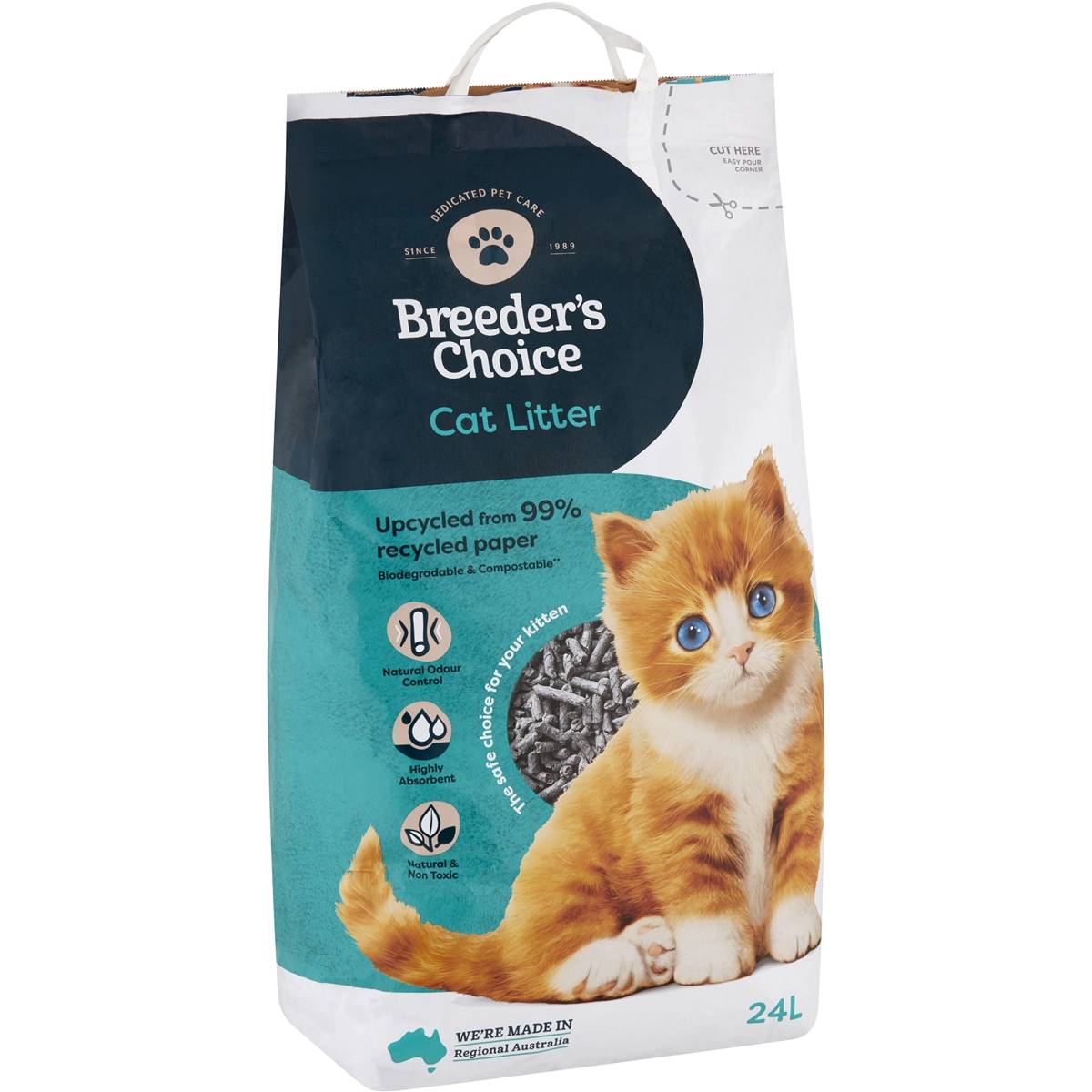 Breeders Choice - Paper Cat Litter - 24L