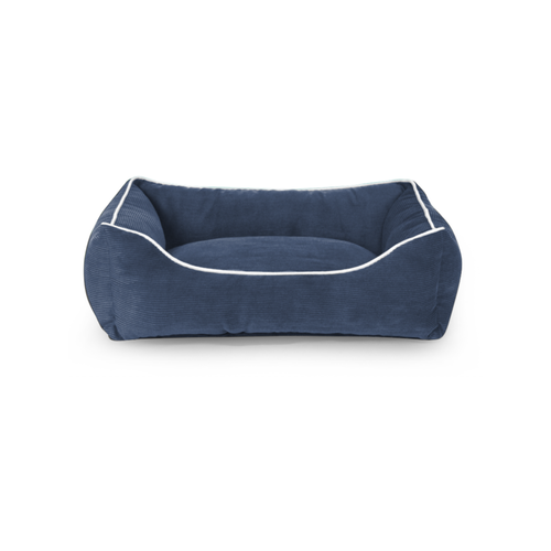 Lazypets - Cord Dog Bed 65cm - Navy Blue - Medium