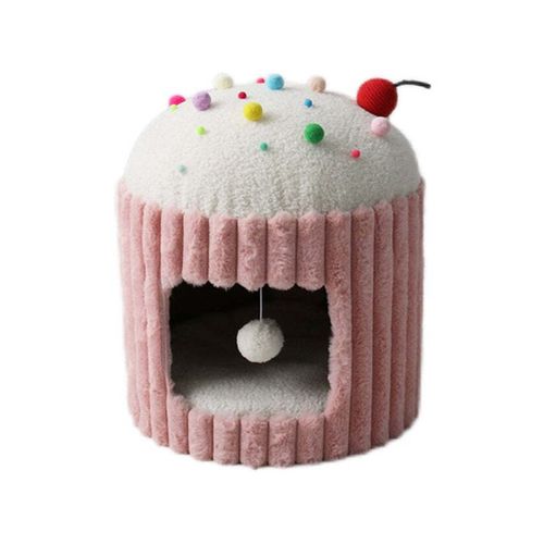 Catio - Cupcake Pet/cat Sleeping House Cave Bed - Pink