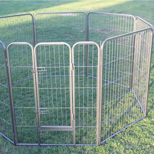 YES4PETS - 100 cm Heavy Duty Pet Dog Cat Puppy Rabbit Exercise Playpen Fence With Cover