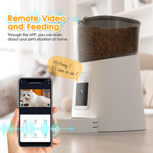 Advwin - 6L Automatic Pet Feeder Timing Feeder Wifi Control + Camera - petservo