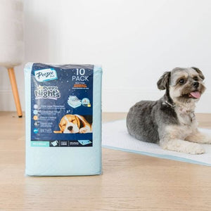 Paws & Claws - 90 x 60cm Dry Puppy Nights Pet Training Pads - 10 Pack - Petservo