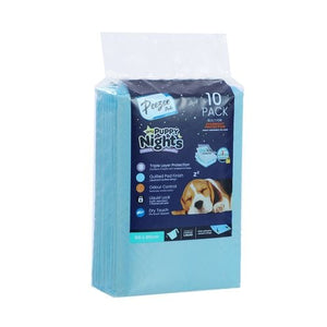 Paws & Claws - 90 x 60cm Dry Puppy Nights Pet Training Pads - 10 Pack - Petservo