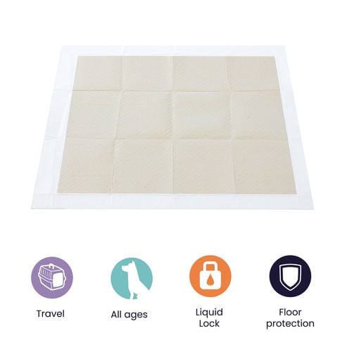 Paws & Claws - 56 x 56cm Bamboo Fibre Pet Training Pads - 25 Pack - Petservo