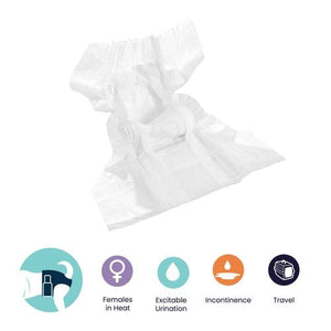 Paws & Claws - 49 x 33cm M/L Disposable Pet Nappies - 20 Pack - Petservo