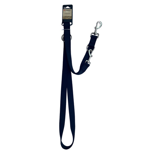 Flamingo - 200 x 2.5cm Black Ziggi Dog Training Leash - petservo