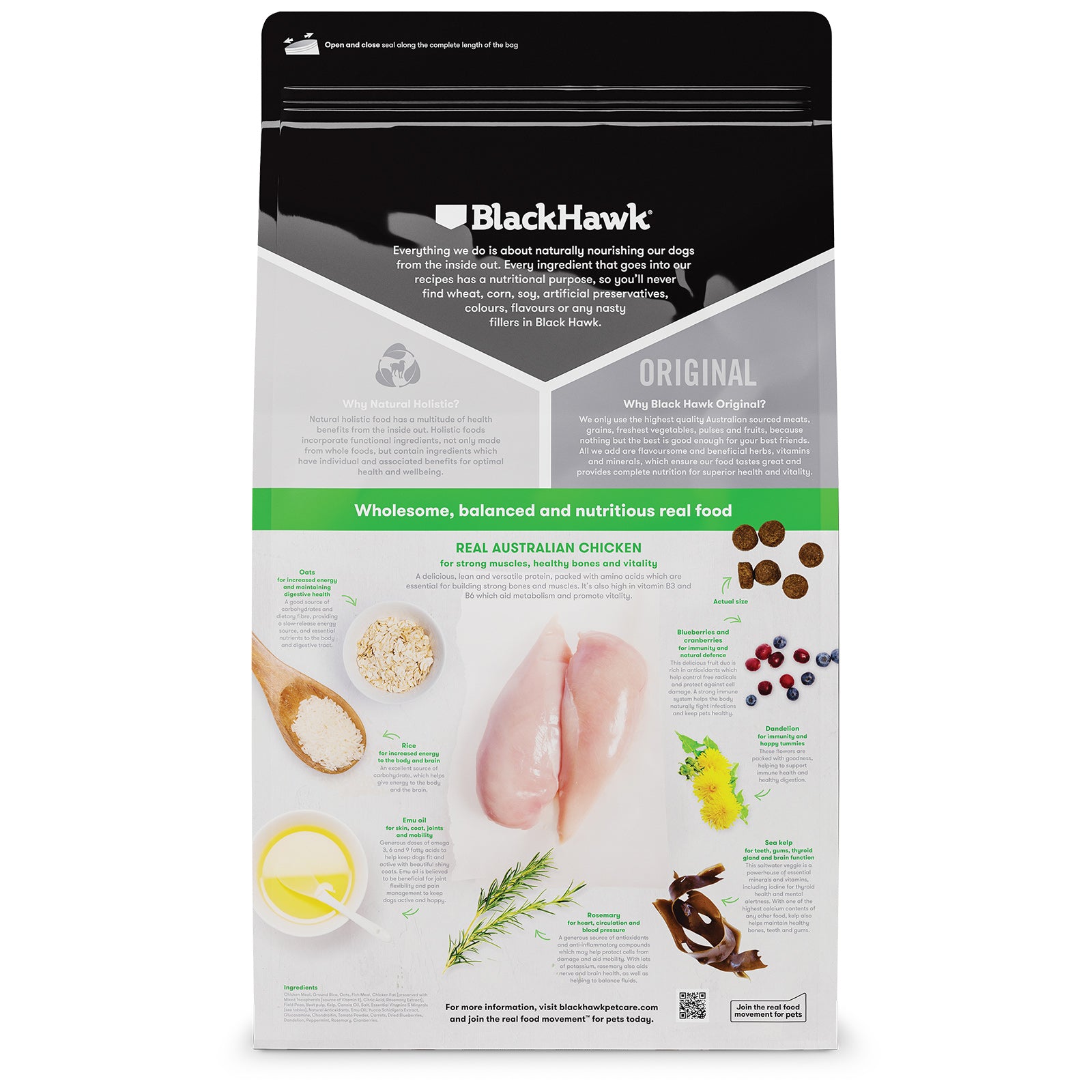 Black Hawk - Chicken And Rice Adult Dry Dog Food 3kg