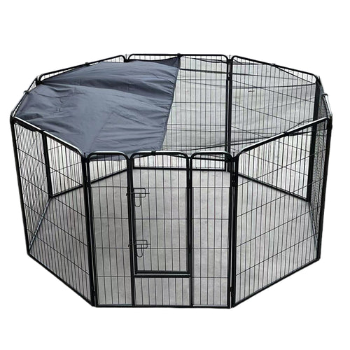 YES4PETS - 120 cm Heavy Duty Pet Dog Cat Rabbit Exercise Playpen Puppy Rabbit Fence With Cover