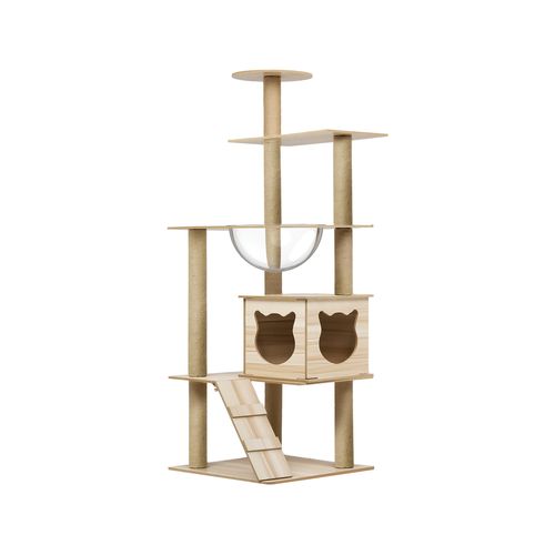 Advwin - 138cm Cat Scratching Post Tree Wooden - petservo