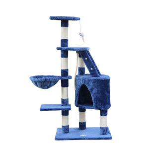 yes4pets - 120 cm Multi level Cat Kitten Scratching Post Tree-Blue - Pet Servo