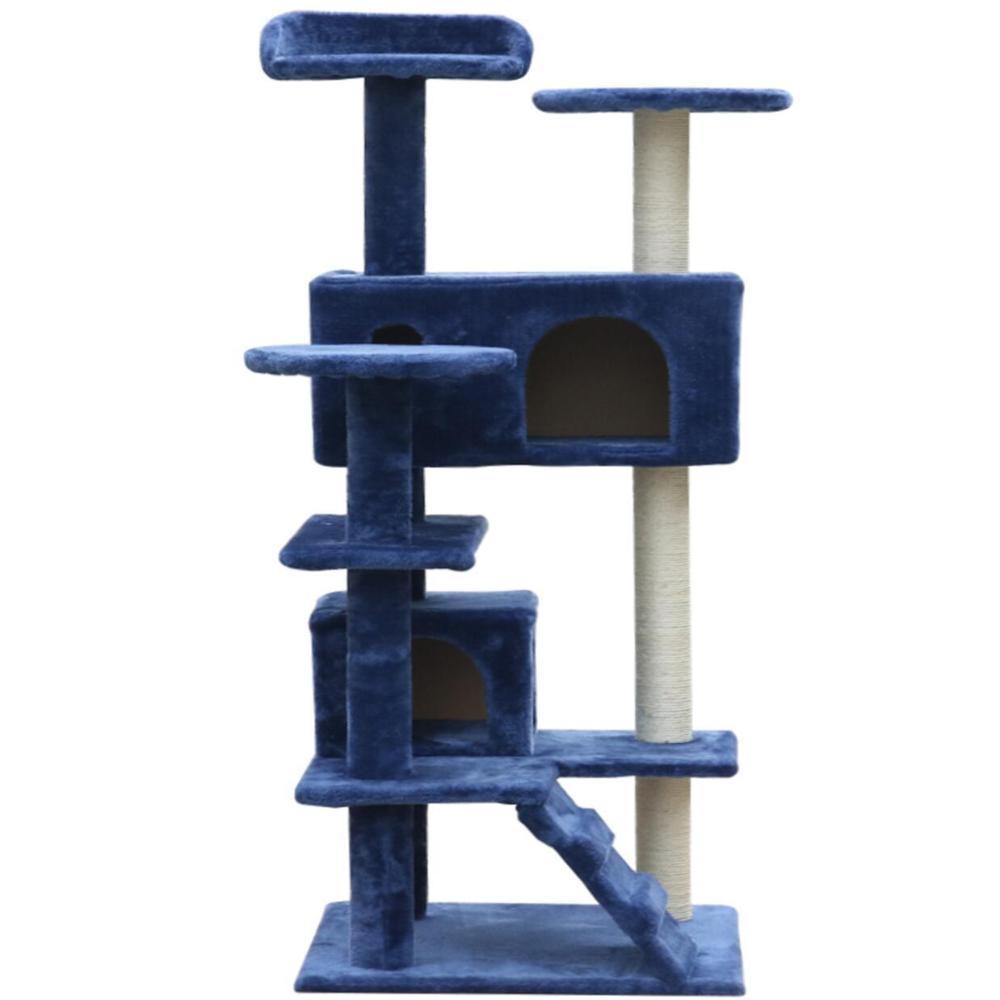 130 cm Blue Cat Scratching Post Tree Scratcher Pole-Blue - Pet Servo