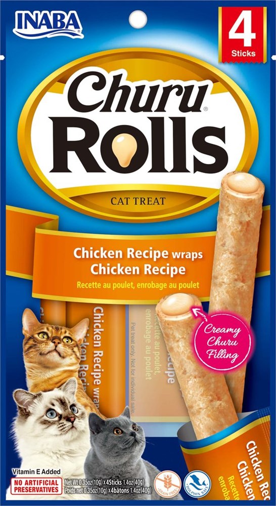 Inaba - Churu Roll Chicken Recipe Wraps Chicken Recipe - Petservo