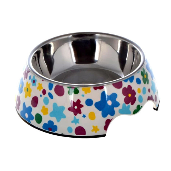 Lepets - Mellamine Pet Bowl - Floral - Pet Servo