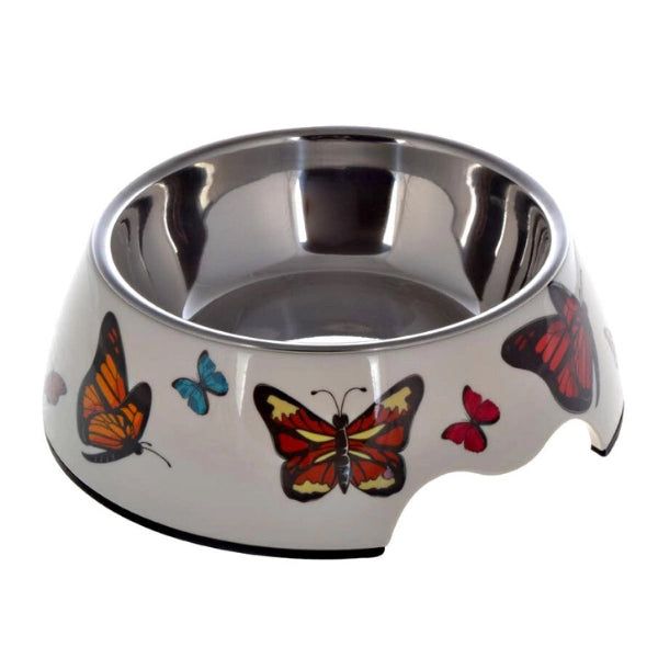 Lepets - Mellamine Pet Bowl - Butterfly - Pet Servo